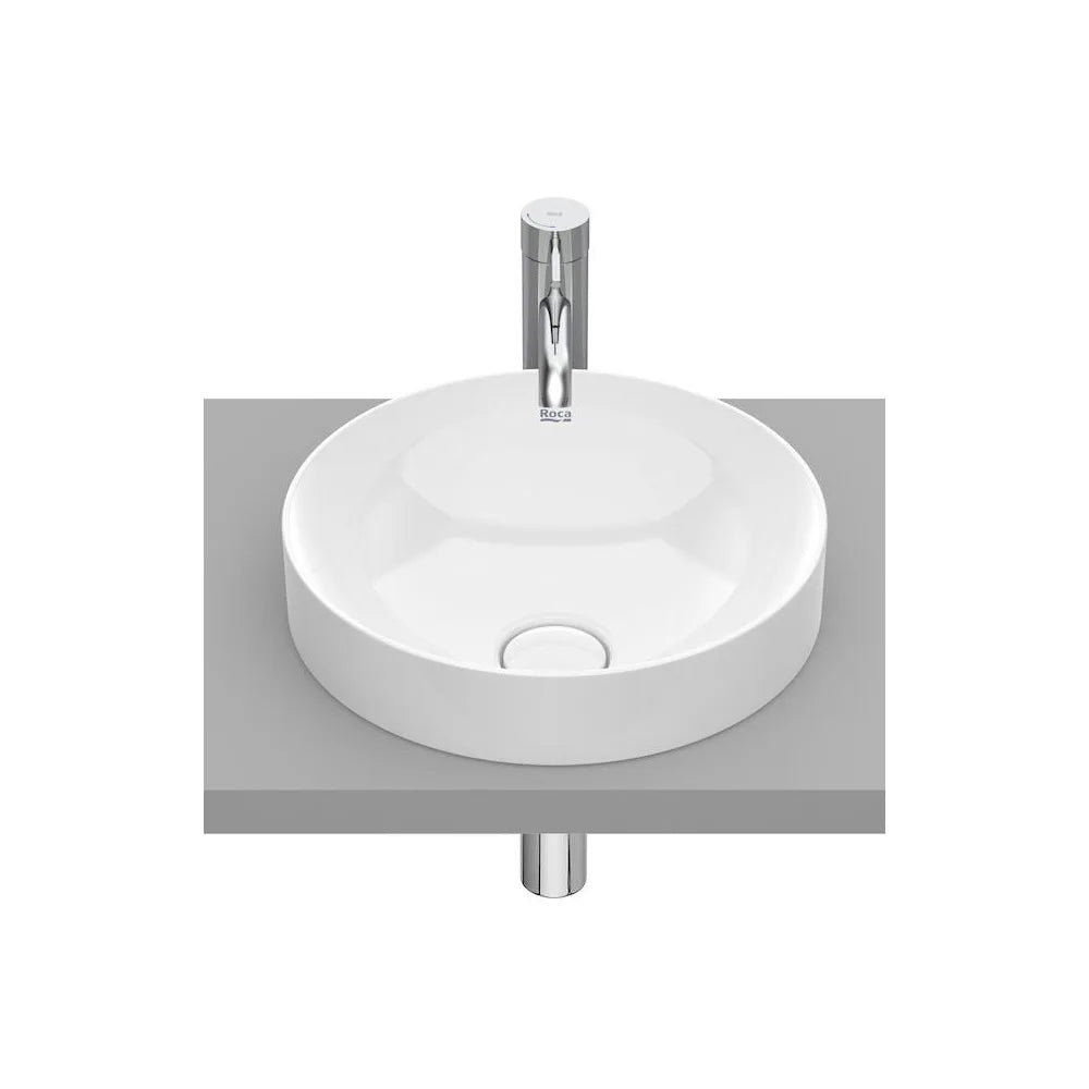 Lavabo de encimera de cerámica con un acabado en color blanco Inspira Round ROCA - Vista 1