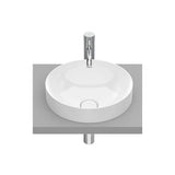 Lavabo de encimera de cerámica con un acabado en color blanco Inspira Round ROCA