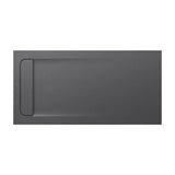 Plato de ducha de stonex con un diseño rectangular extraplano en acabado color pizarra Aquos Roca