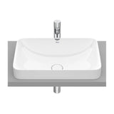 Vasque semi-encastrée blanche 55 x 37 cm Inspira Square Roca