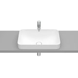 Lavabo encastrado de fineceramic con un acabado en color blanco mate Inspira Square Roca