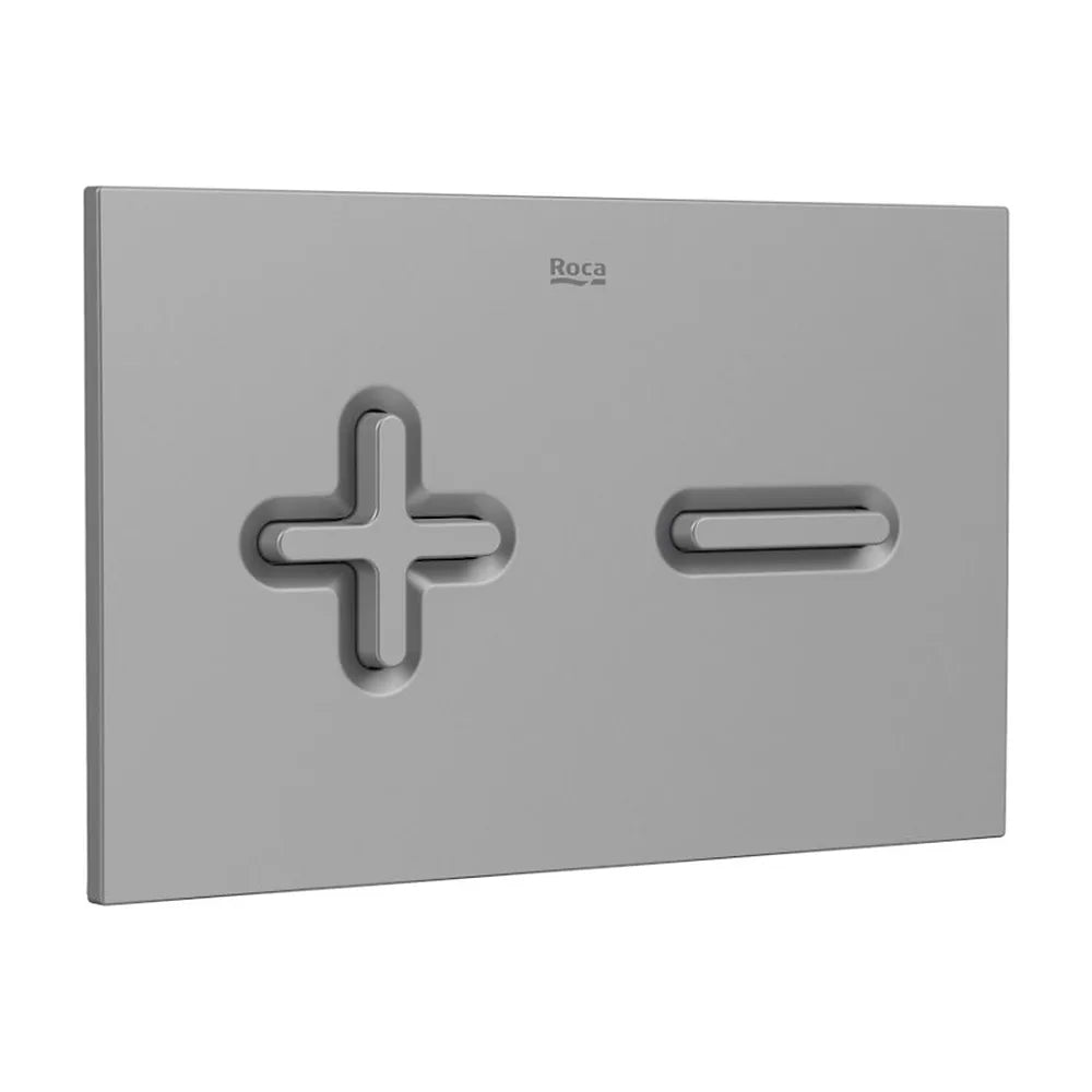 Placa Pulsadora para Cisterna Doble en Color Gris Lacado PL6 Dual One Roca - Vista 1
