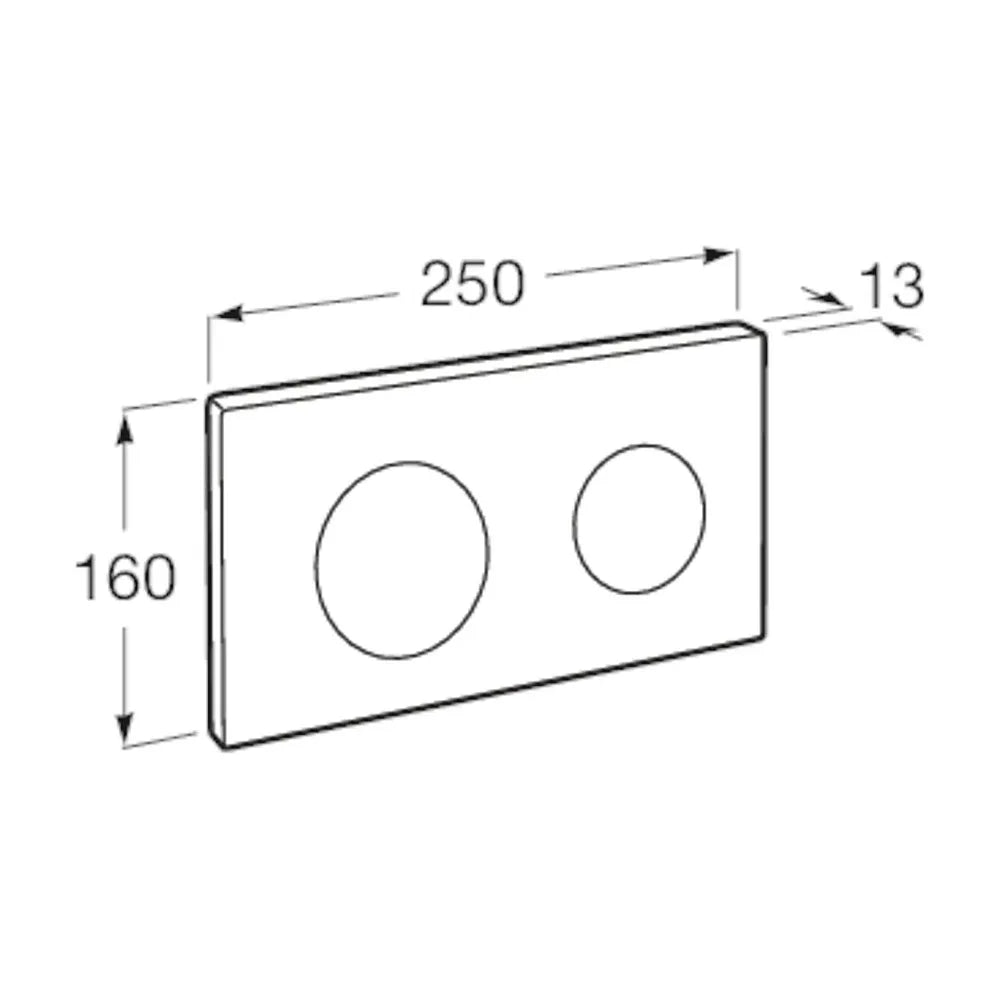 Placa para cisternas de doble descarga con un acabado en color blanco PL10 Dual One Roca - Vista 2