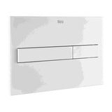 Placa pulsadora para cisterna de doble descarga con un acabado en color blanco mate PL7 Dual One Roca