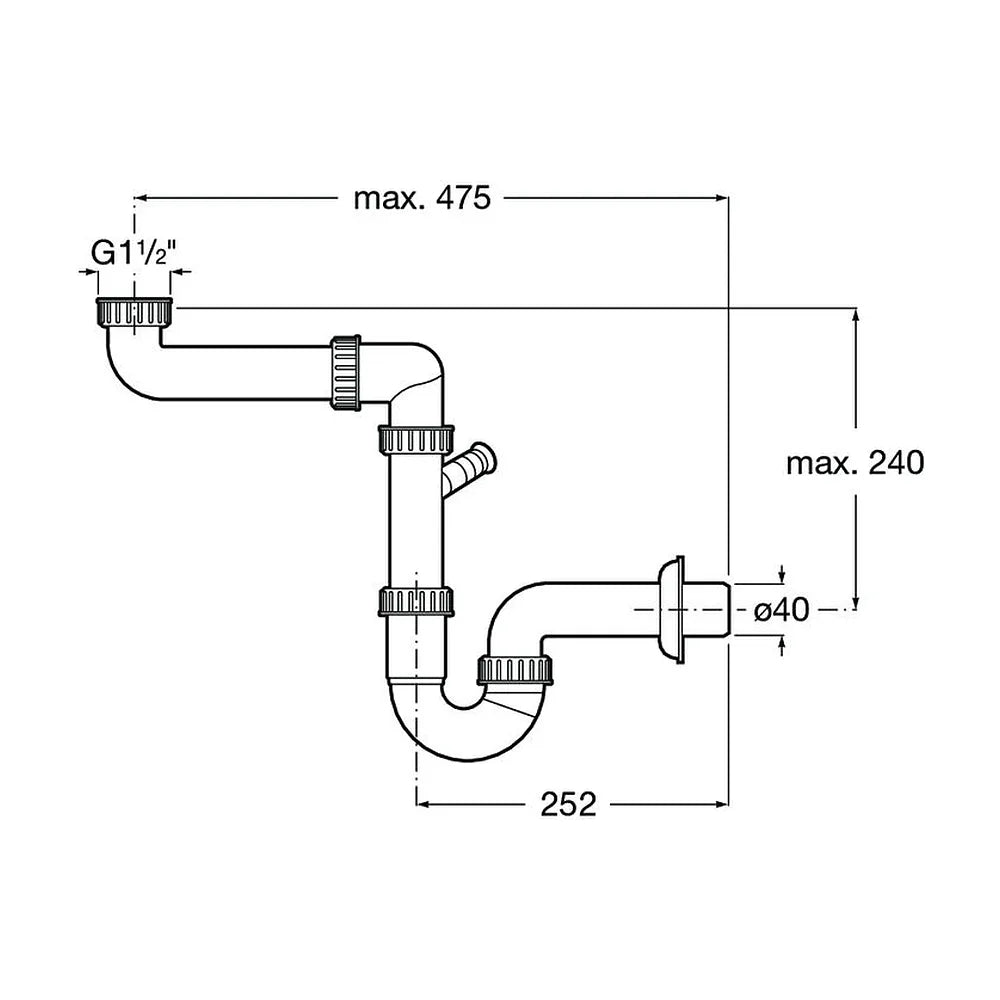 Fregadero hecho en acero inoxidable de una cubeta con un diseño cuadrado Porto Roca - Vista 7