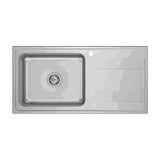 Fregadero de Acero Inoxidable de Una Cubeta Budapest Cromo Roca