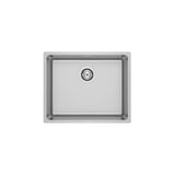 Fregadero de una cubeta de acero inoxidable de 54 cm con un acabado cromado Roma Roca