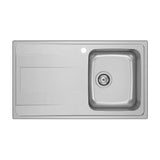 Fregadero de Acero Inoxidable con Escurridor a la Izquierda en Budapest Cromo Roca