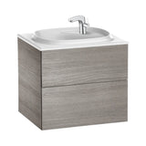 Bathroom Vanity Unit with Basin and 2 Drawers Beyond de 60 cm Colección Unik Roble Roca