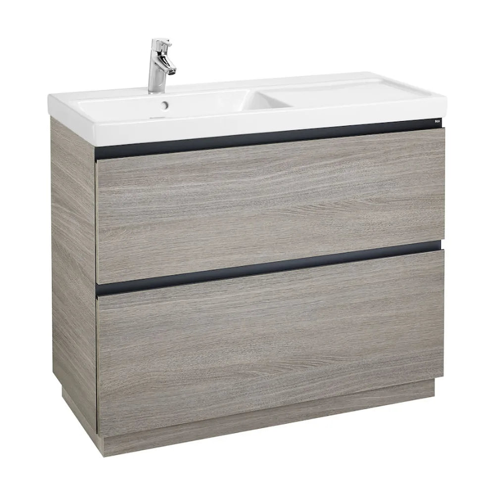 Mueble de Baño con Lavabo Izquierdo y 2 Cajones Lander de 100 cm Colección Unik Roble Roca - Vista 1