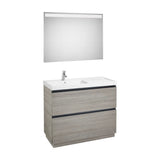 Conjunto de Baño with Basin Izquierdo de 100 cm Colección Lander Roble Roca