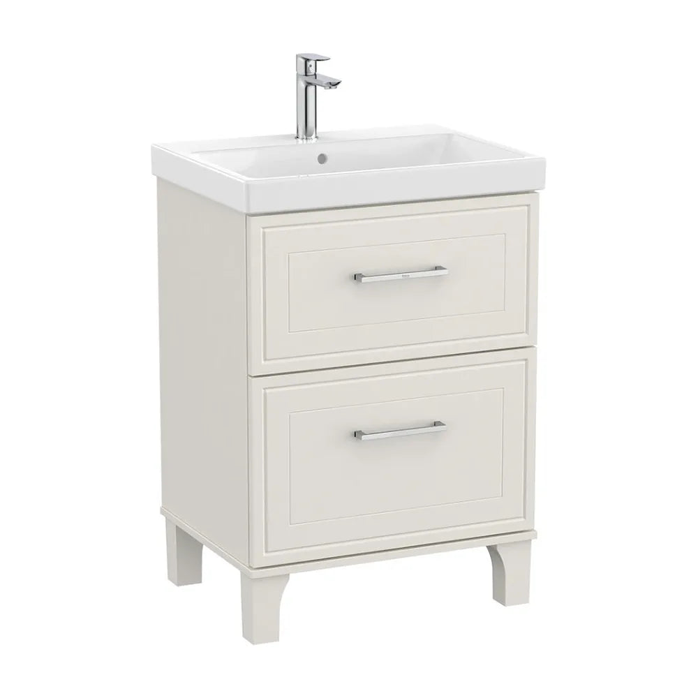 Mueble de Baño con Lavabo y 2 Cajones Romea de 60 cm Colección Unik Blanco Mate Roca - Vista 1