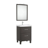 Conjunto de Baño Gris Oscuro Mate de 60 cm Colección Romea Roca
