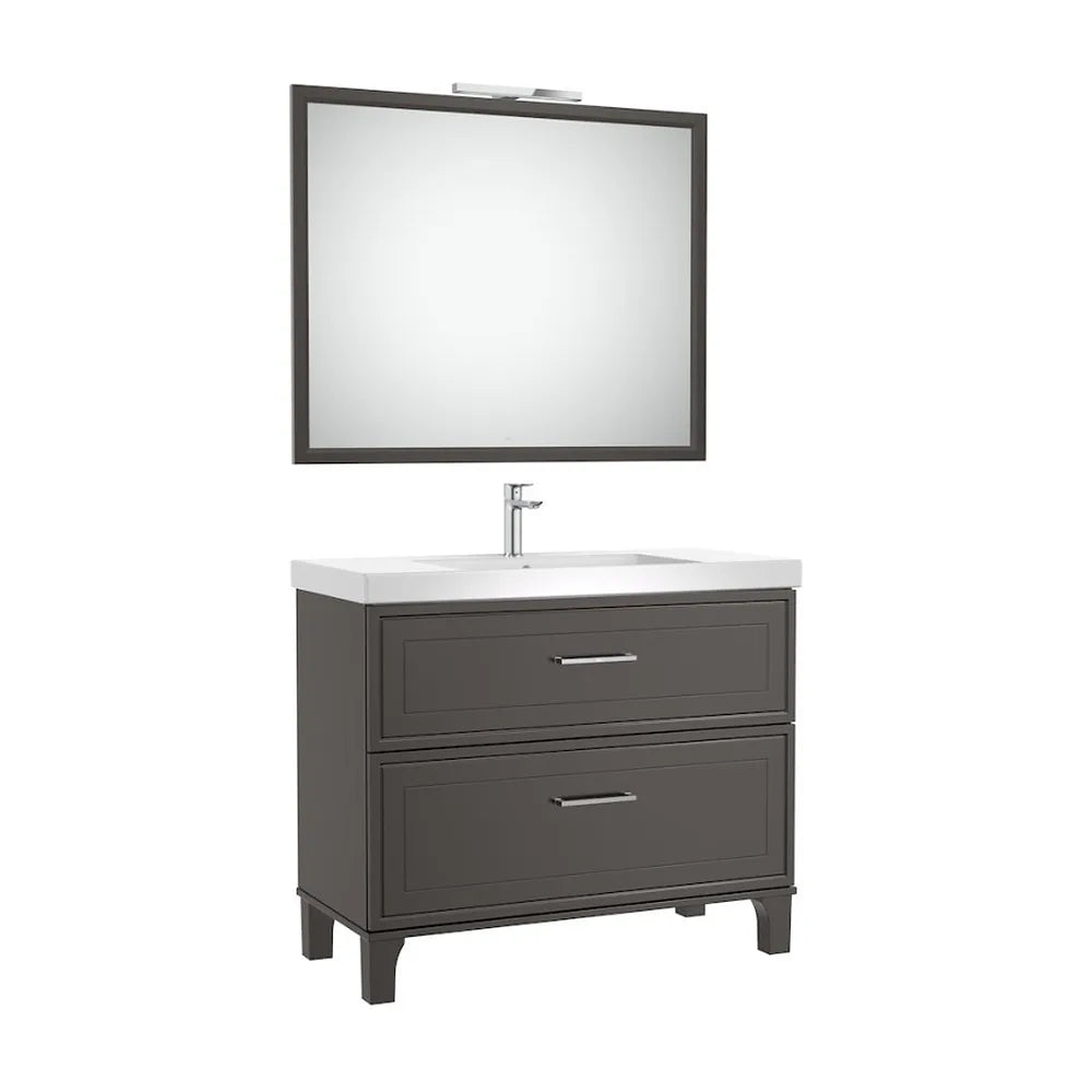 Conjunto de baño de 100 cm con un acabado en color gris oscuro mate Pack Romea Roca - Vista 1