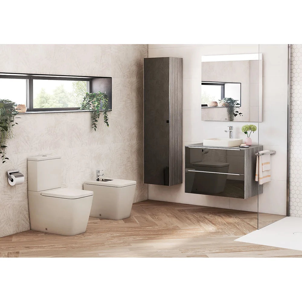 Lavabo encastrado de fineceramic con un acabado en color café Inspira Square Roca - Vista 2