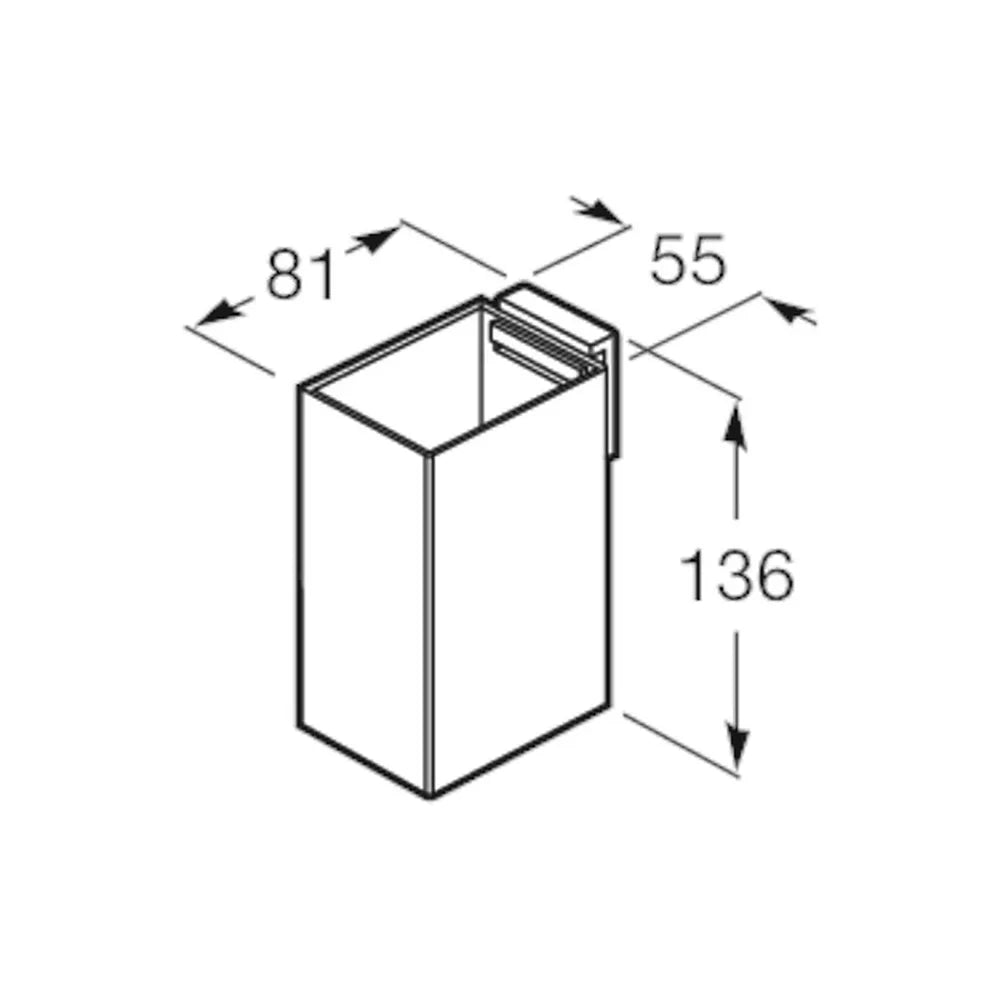 Portavaso y vaso de pared para baño con un acabado en color negro mate Rubik Roca - Vista 2