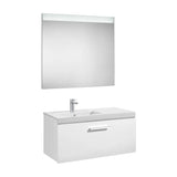Conjunto de Baño with Basin Izquierdo de 90 cm Colección Prisma Gloss White Roca
