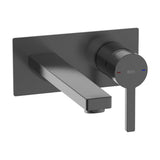 Concealed Single-Lever Basin Mixer Tap Brushed Titanium Naia Black Roca