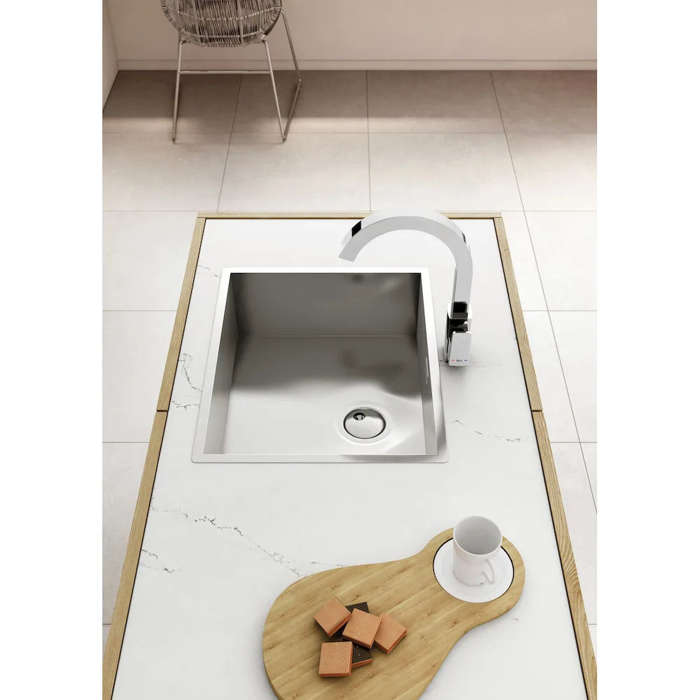 Fregadero para Cocina de Acero Inoxidable Rectangular Paris 48 cm Roca - Vista 2