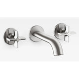 Robinet Pour Vasque À Encastrer Au Mur Avec Finition Acier Brossé Baia Armani Roca
