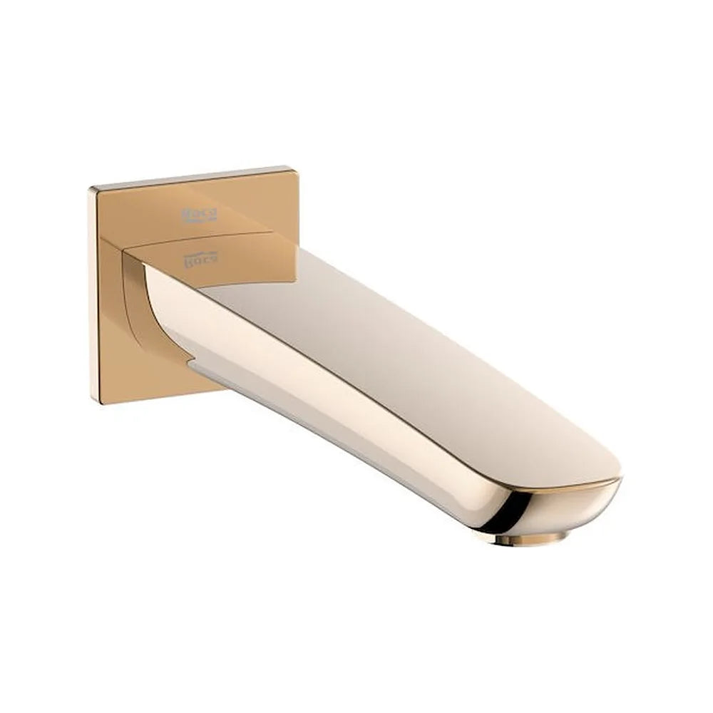 Caño de bañera mural de 23,3 cm con un acabado en color oro rosado Insignia Roca - Vista 1