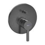 Mezclador para Baño-ducha Empotrable de Diámetro en Titanio Cepillado Naia 16 cm Negro Roca