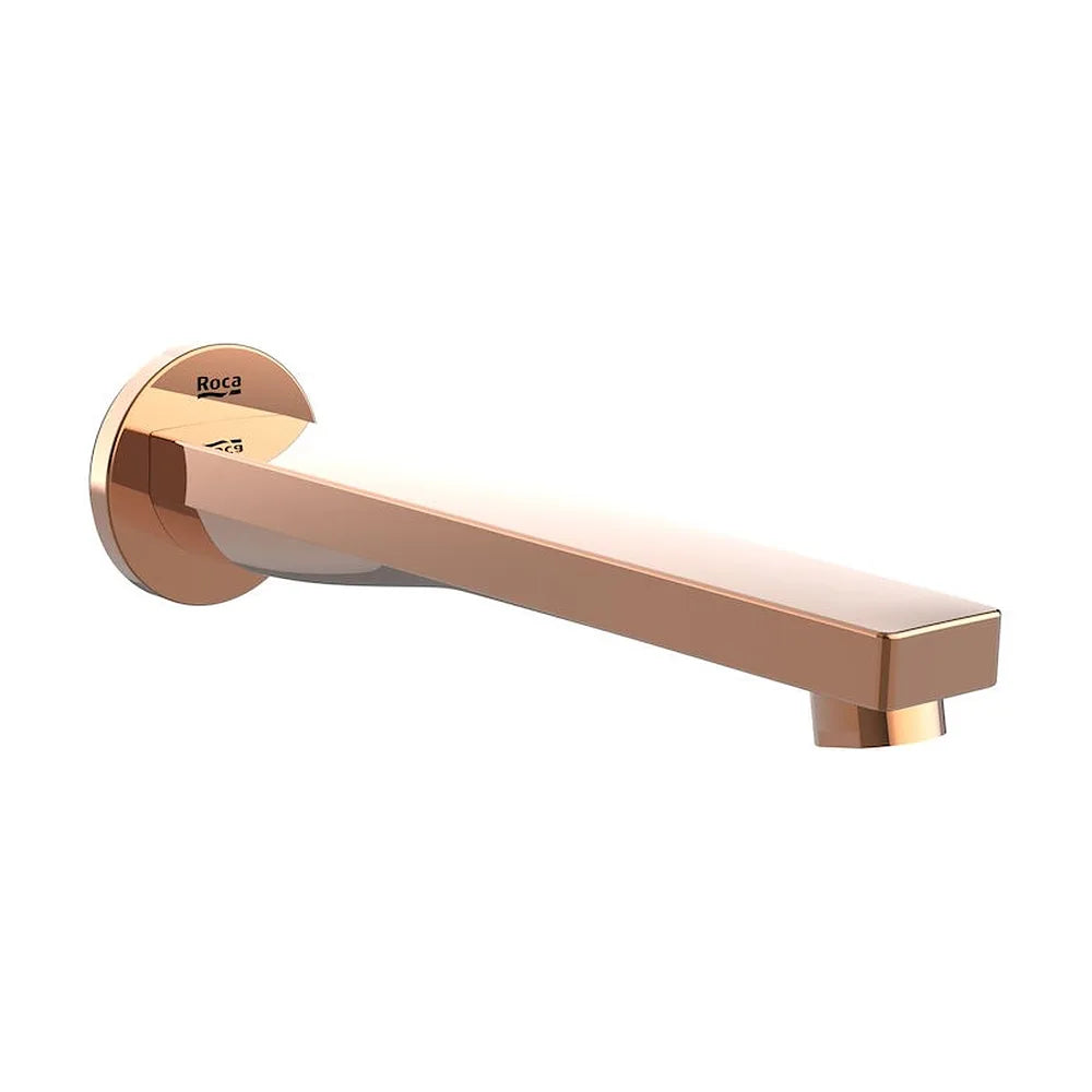 Caño de bañera de diseño de base circular en acabado color oro rosado SQUARE Roca - Vista 1