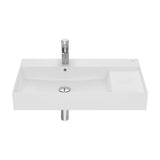 Lavabo de Fineceramic con Repisa y Diseño Rectangular Inspira White Mate Roca