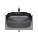 Lavabo de Fineceramic Gris Oscuro Onix Soft Inspira 50 cm Roca