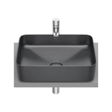 Lavabo de Fineceramic Gris Oscuro Onix Square Inspira 50 cm Roca