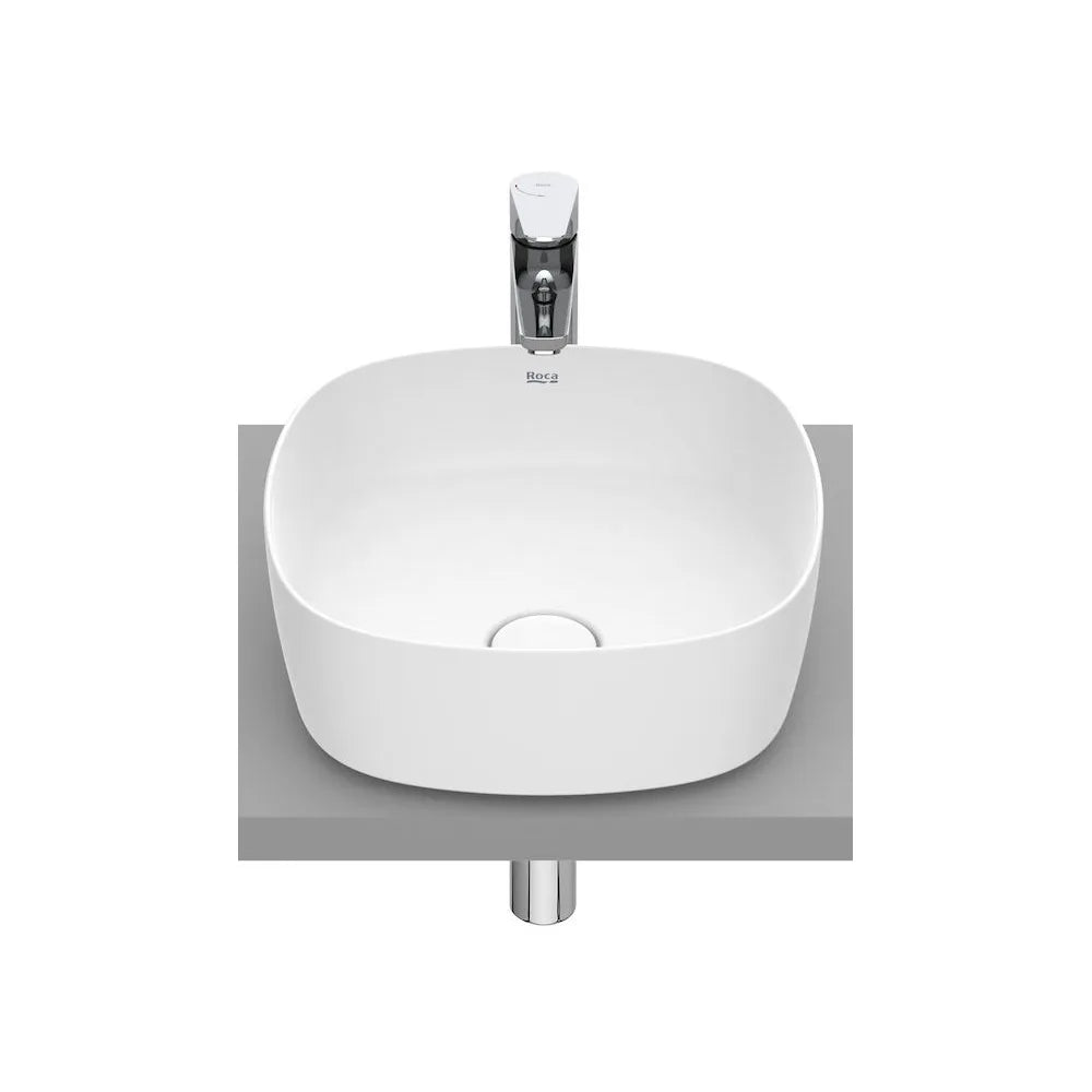 Lavabo de fineceramic de 37 cm con un acabado en color blanco mate Soft Inspira Roca - Vista 1
