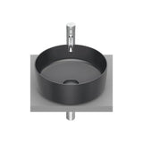 Fineceramic Washbasin for Bathroom with Circular Design in Onyx Inspira Round Roca