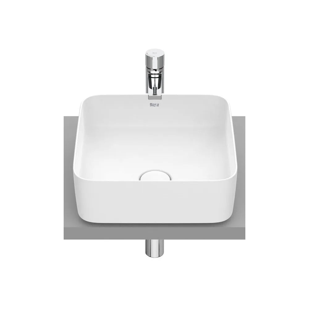 Lavabo sobre encimera de fineceramic con un acabado en color blanco mate Square Inspira Roca - Vista 1