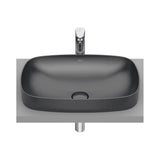 Lavabo de Encimera de Fineceramic con Diseño Rectangular en Color Onix Soft Inspira Roca