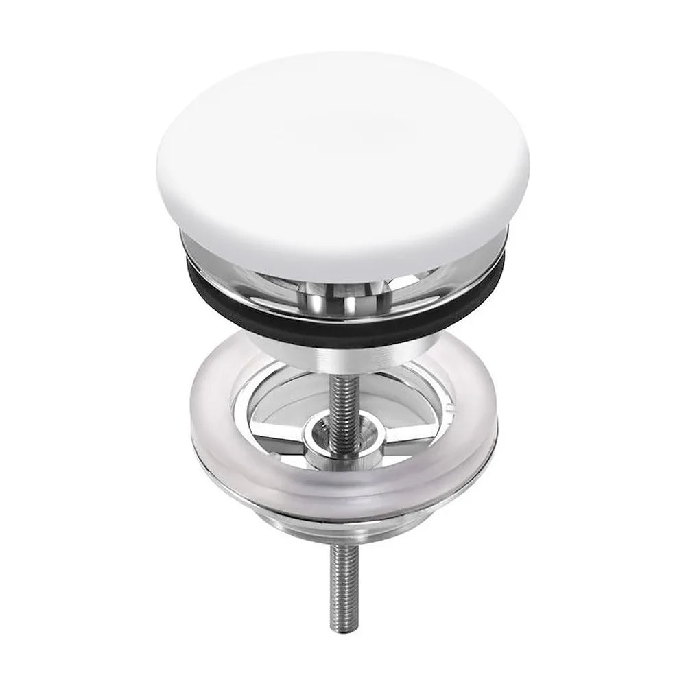 Lavabo de encimera de fineceramic con diseño ovalado en acabado blanco mate Round Inspira Roca - Vista 2