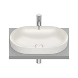 Lavabo de Encimera de Fineceramic con Diseño Ovalado en Round Inspira Beige Roca