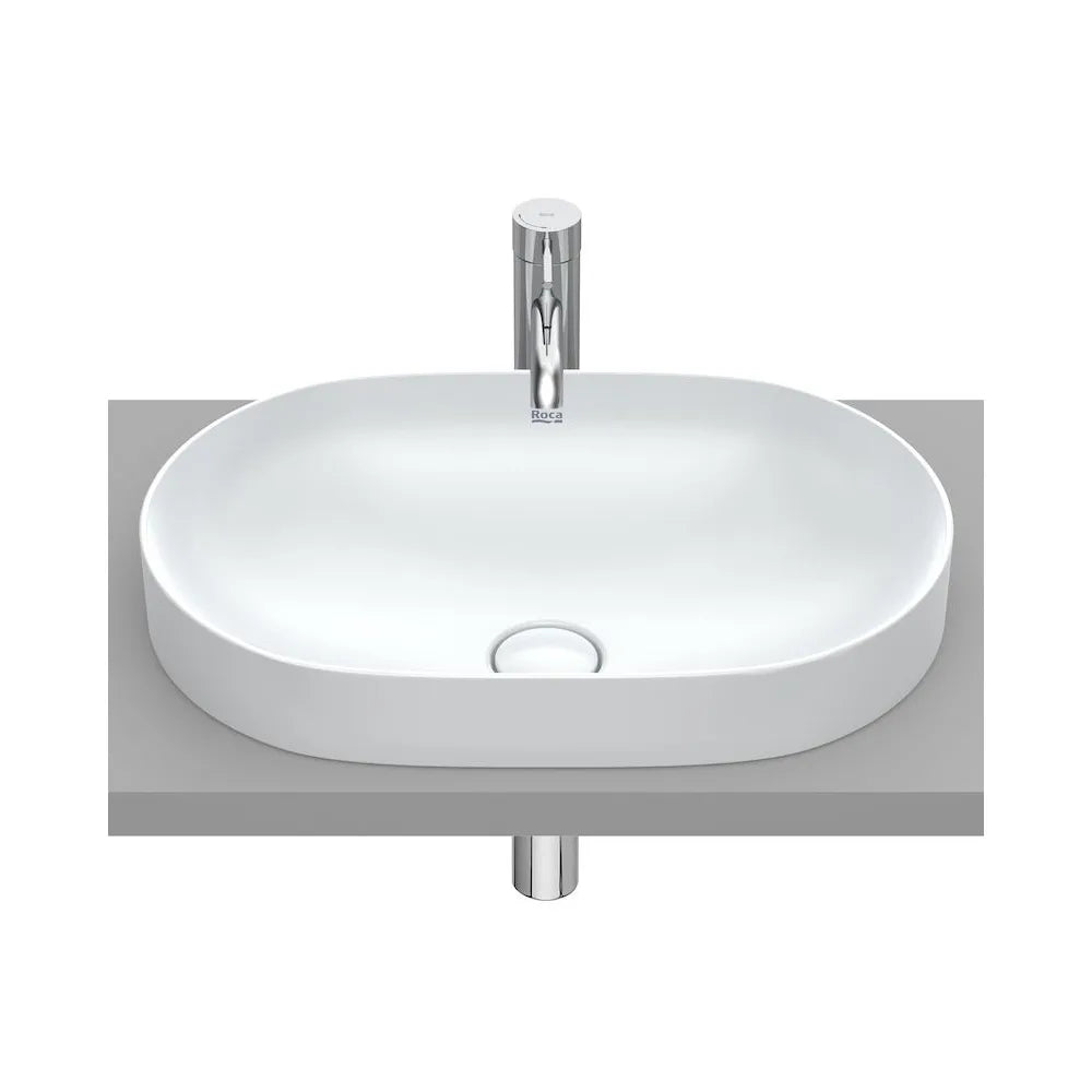 Lavabo de encimera de fineceramic con un acabado en color perla Inspira Round Roca - Vista 1