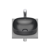 Countertop Washbasin in Fineceramic with Square Design in Onyx Soft Inspira Roca