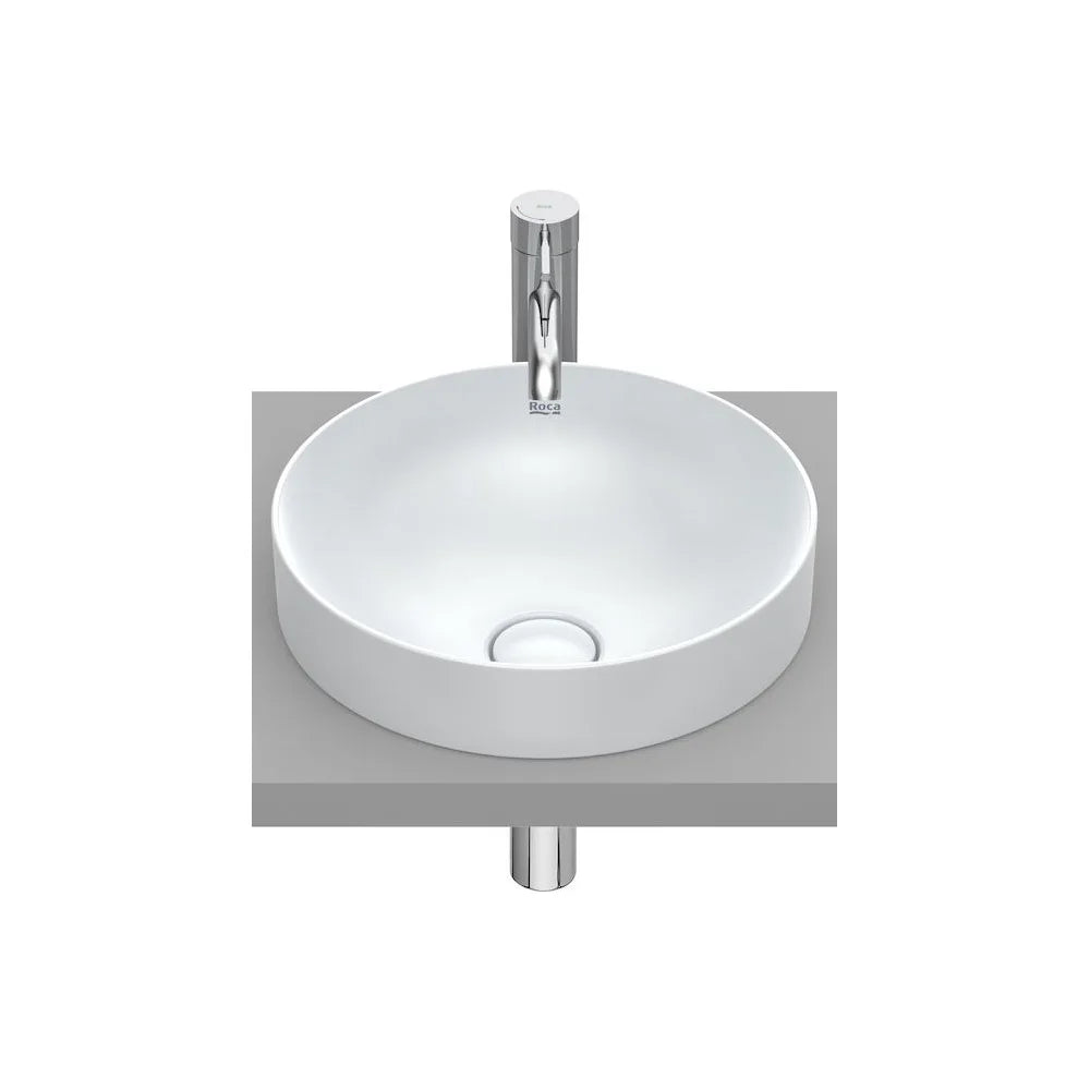 Lavabo de encimera de fineceramic con un acabado en color perla Round Inspira Roca - Vista 1
