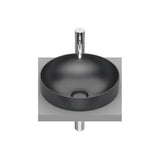 Lavabo de encimera de fineceramic con un acabado en color onix Round Inspira Roca