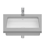 Lavabo bajo encimera de fineceramic con un acabado en color blanco mate Inspira Roca