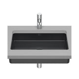 Vasque à encastrer sous plan en fineceramic de couleur gris foncé onyx Inspira Roca