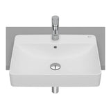 Lavatório de Bancada Semi-encastrado Branco Mate Inspira Roca