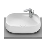 Lavabo Sobre Encimera de Fineceramic Beyond 58 cm Blanco Mate Roca