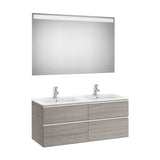 Conjunto de Baño with Basin Doble de 120 cm Colección The Gap Roble Roca