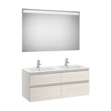 Bathroom Set with Double Washbasin 120 cm The Gap Collection Ash Roca