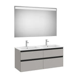 Conjunto de Baño with Basin Doble en Color Gris Mate de 120 cm Colección The Gap Roca