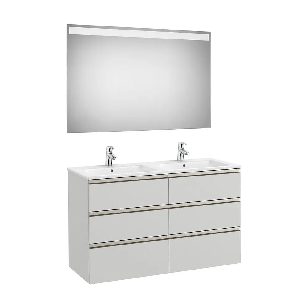 Conjunto de Baño con Seis Cajones en Gris Ártico de 120 cm Colección The Gap Roca - Vista 1