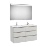 Ensemble de Salle de Bains Avec Six Tiroirs Gris Arctique de 120 cm Colección The Gap Roca