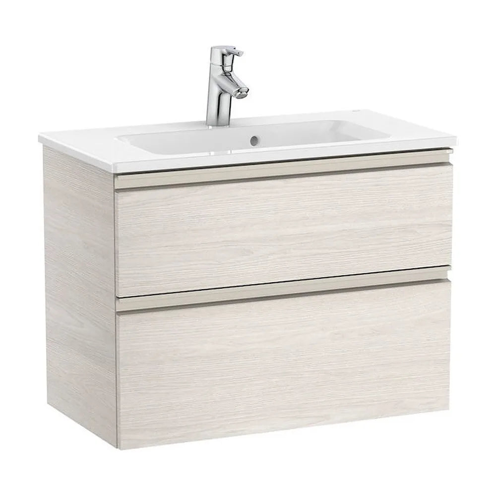 Mueble de Baño Compacto con Lavabo y 2 Cajones Unik de 70 cm Colección The Gap Fresno Roca - Vista 1
